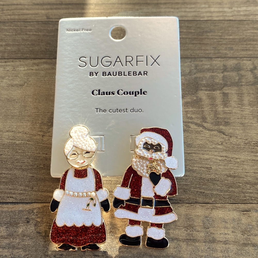 NWT BAUBLEBAR interracial Santa Claus and Mrs. Claus